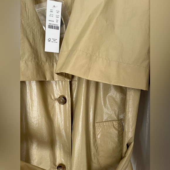 J. Crew Rain or Shine Trench Coat Khaki Size Medium NWT - Picture 6 of 11